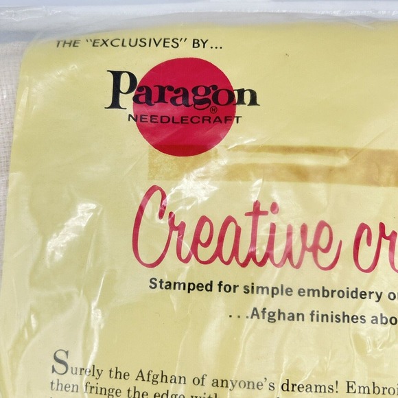 Paragon Wildflowers Afghan Crewel Embroidery Kit 0925 Vintage Needlecraft 53x71 - Picture 3 of 7